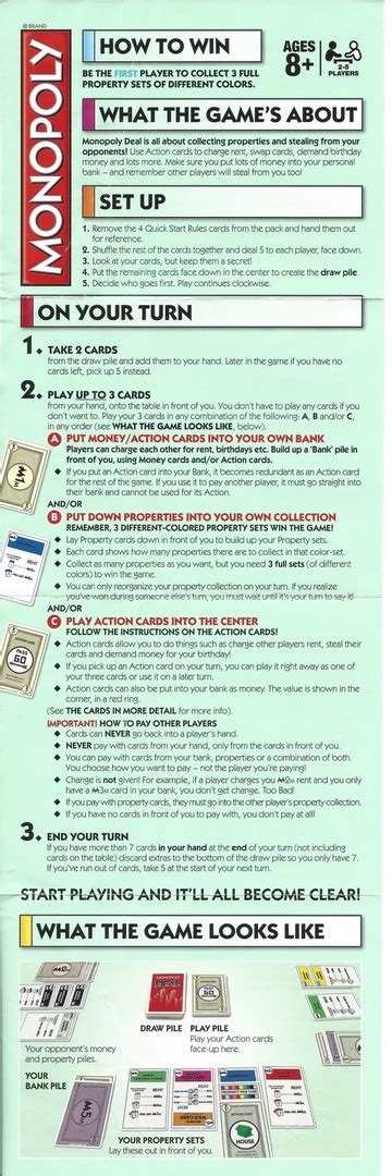 rules of monopoly deal card game|Instructions Manual & Rules for Monopoly Deal Card Game .